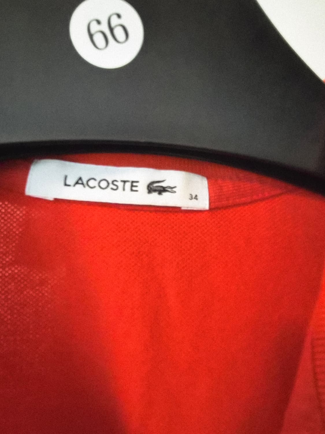 [LACOSTE] 라코스테 여성 슬림핏 피케 반팔 원피스 (레드/34사이 상품이미지6