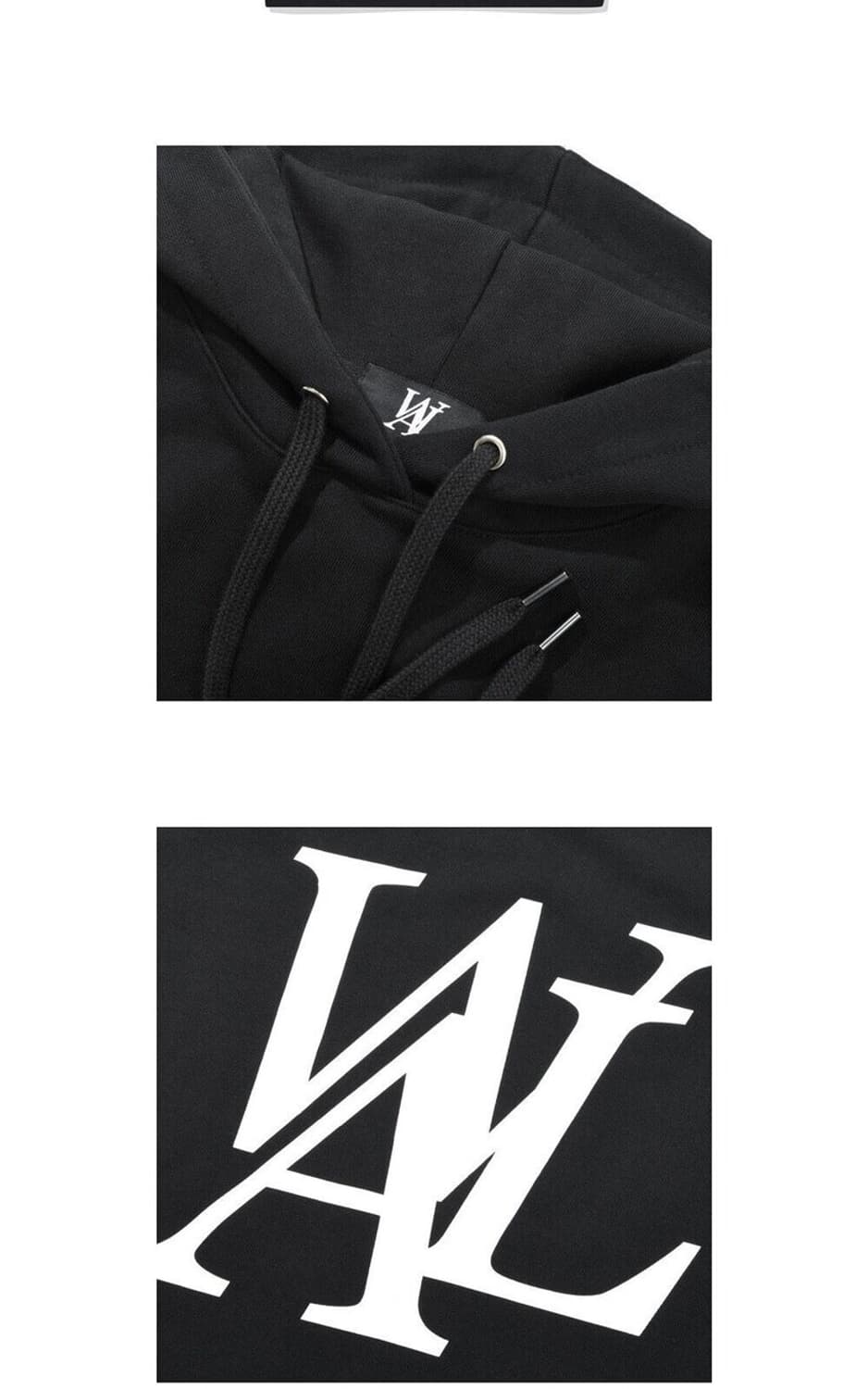 우알롱 ) 백로고 후드티 상품이미지4