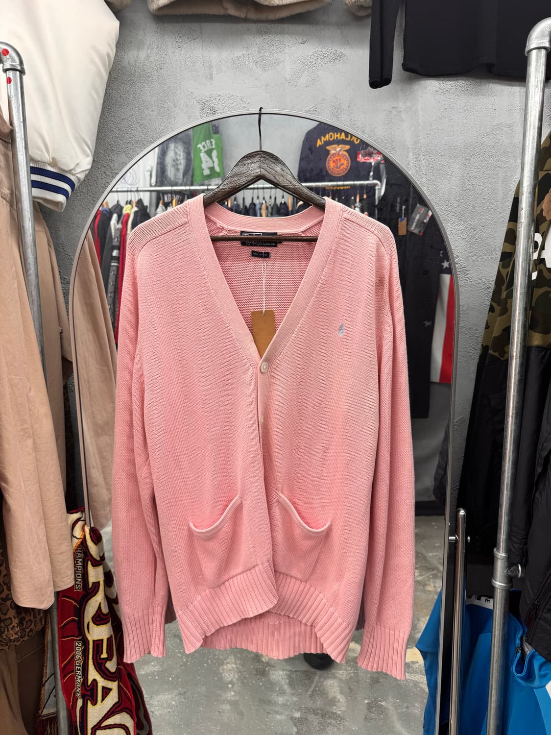 폴로 핑크 가디건 상품이미지2