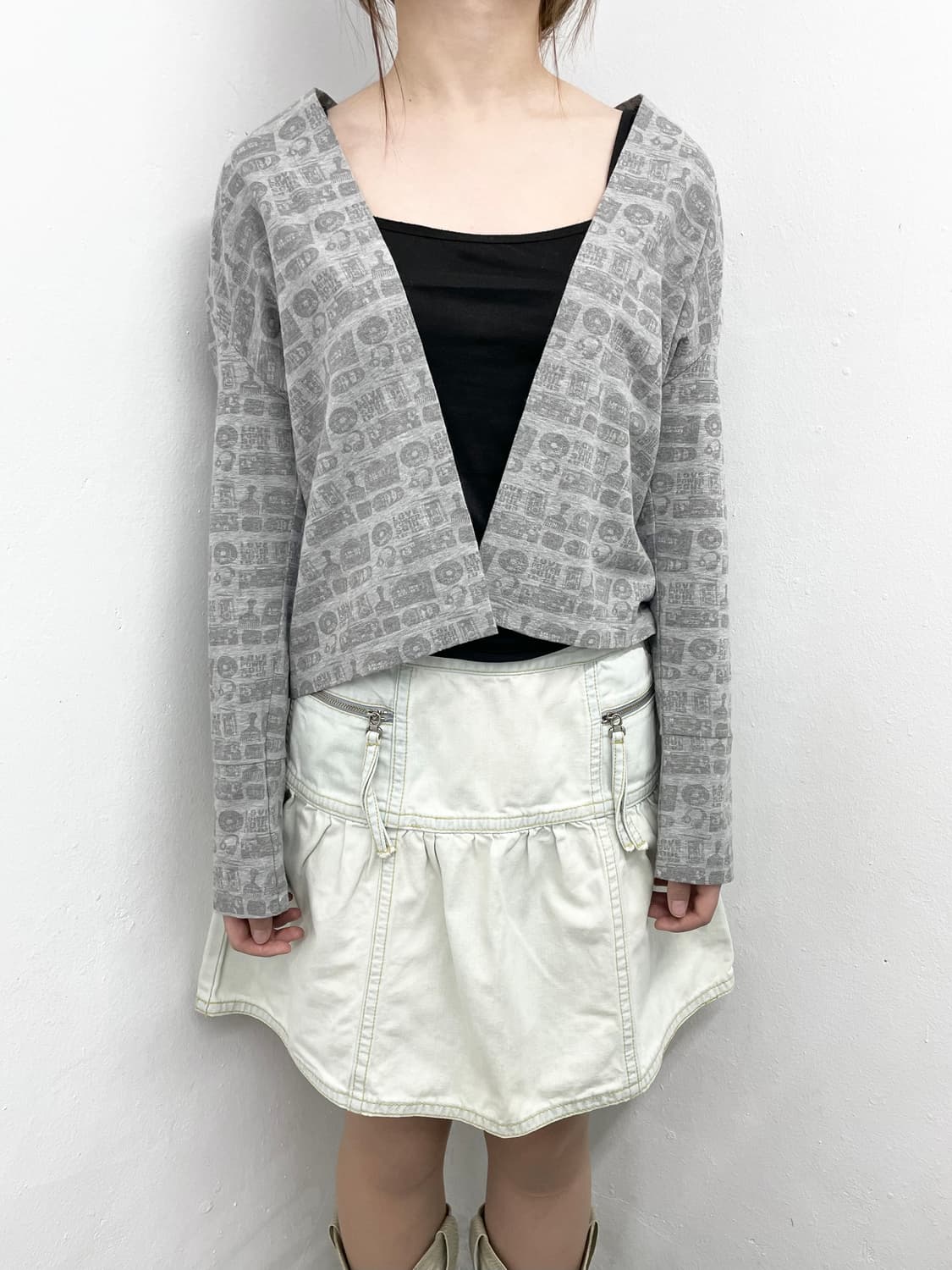 그레이 뮤직 글리터 가디건🎧 상품이미지4