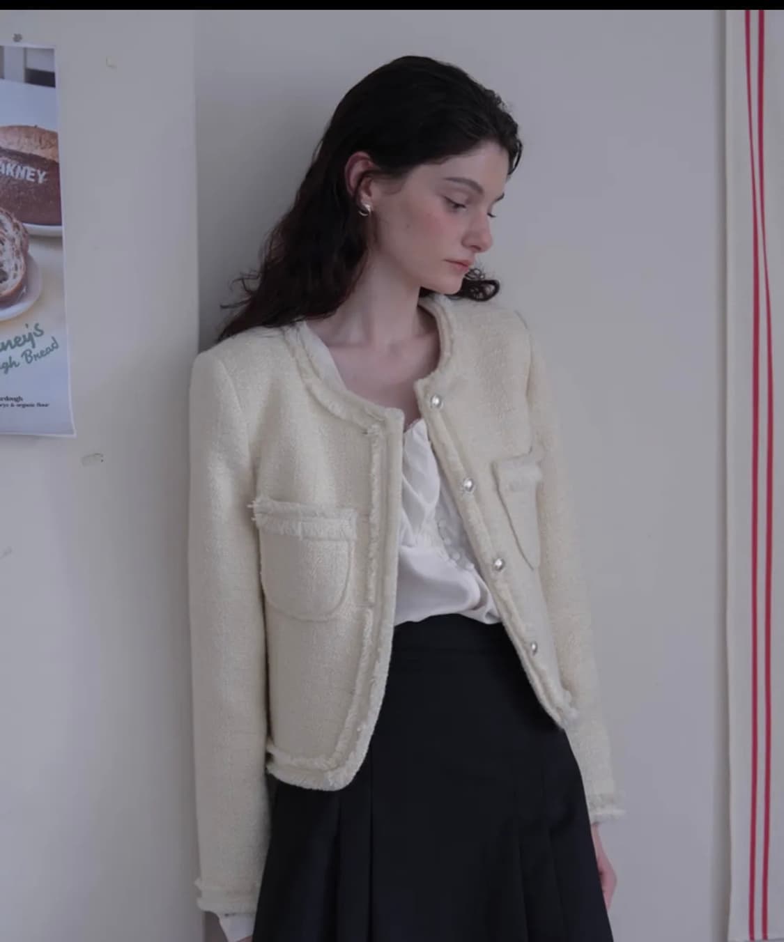 드헤베 트위드 자켓 Fringe Trimming Tweed Jacket 상품이미지2