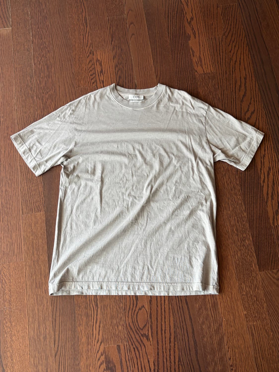 COS 코스 베이지 오버사이즈 반팔 티셔츠  S/175 상품이미지1