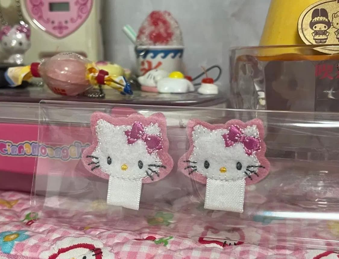 고전 희귀 챠미키티 빈티지 와펜 다꾸 산리오 고전키티 아플리케 갸루 챠미 상품이미지2