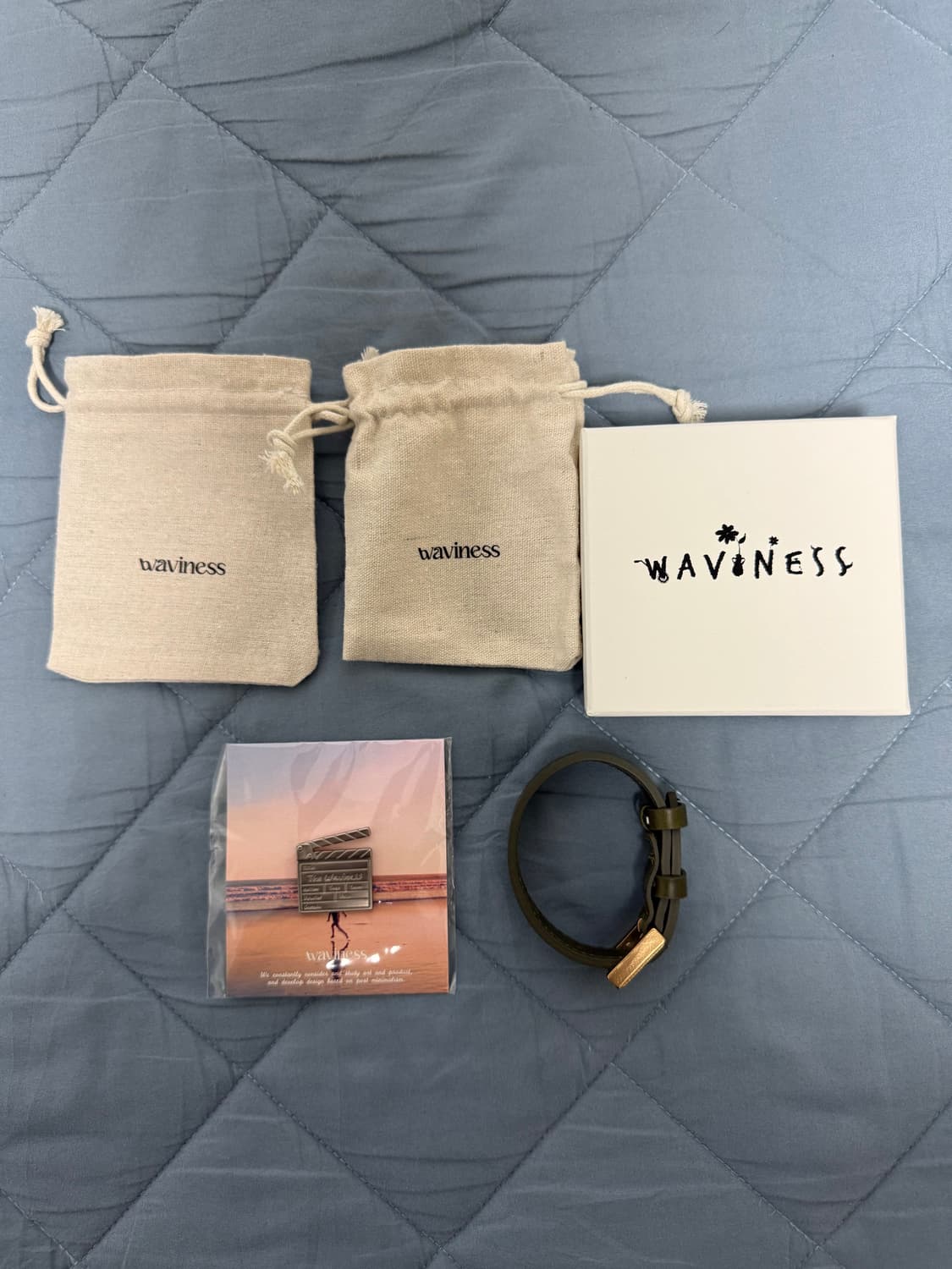 [OS] 웨이비니스 벨트 레더 팔찌&브로치 상품이미지1