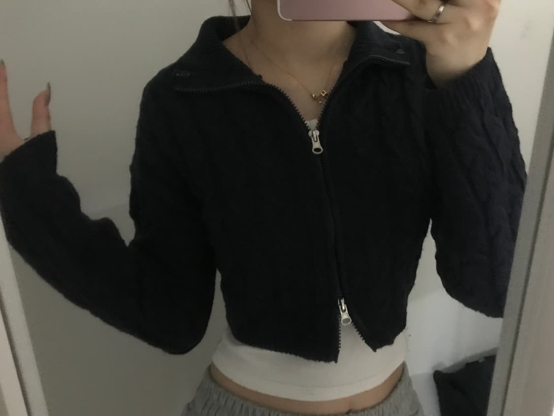 꽈배기 니트 가디건 집업 상품이미지2