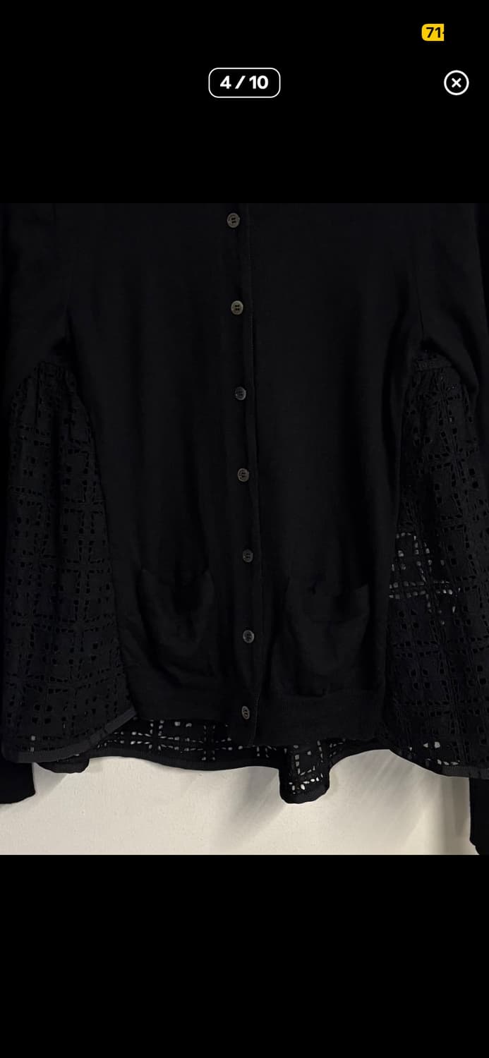 Sacai luck lace mix knit cardigan 상품이미지3