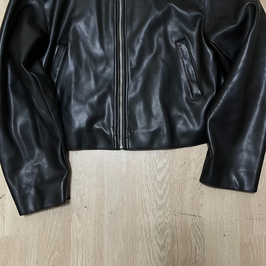 라퍼지스토어 싱글 라이더 크롭 가죽자켓 M/95  상품이미지4