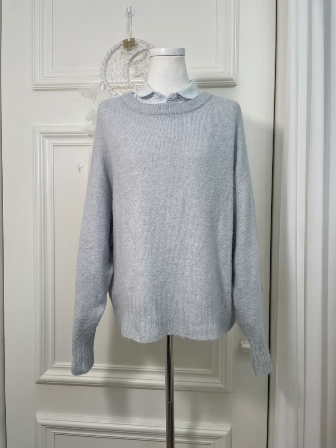 SM2 graish blue soft knit top&sky blue c 상품이미지1