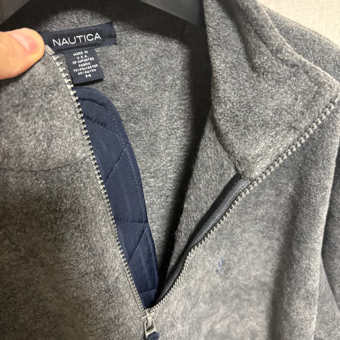 노티카 Made in USA 반집업 아노락 플리스 / 차콜, M 상품이미지5