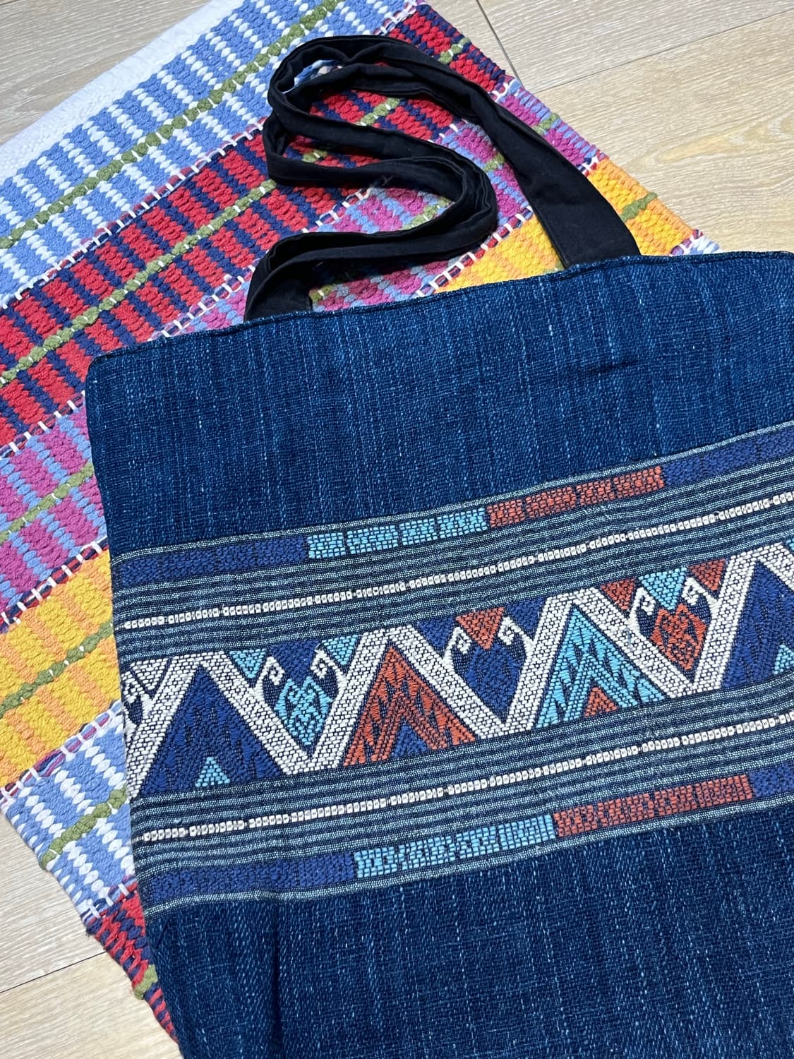 에스닉 데님 숄더백 상품이미지1