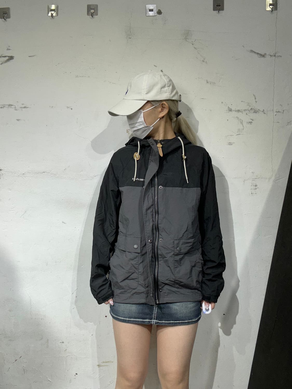 헤드 차콜 블랙 올드스쿨 후드 바람막이 트랙 자켓 M 상품이미지2