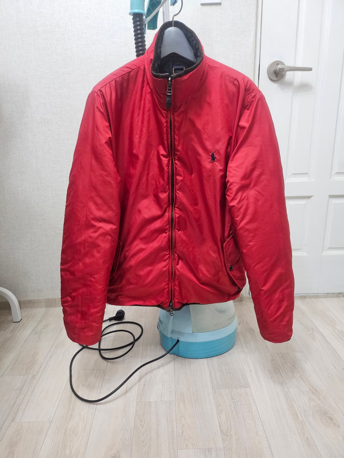 (95~100)M☆우주매물☆랄프로렌폴로빅포니 리버시블[네이비빨강]퀼팅자켓 상품이미지7