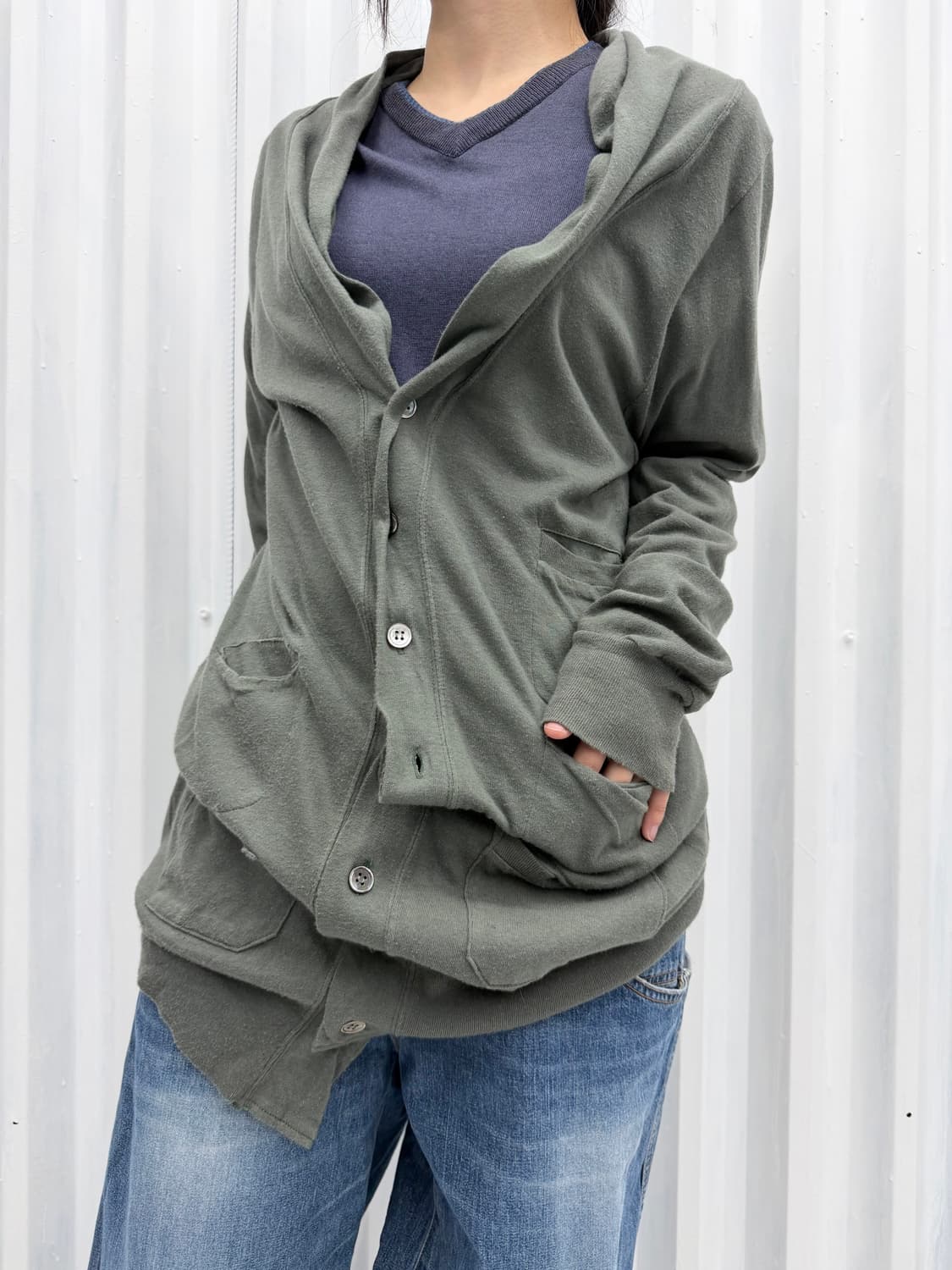 Zucca drape half cardigan 상품이미지1