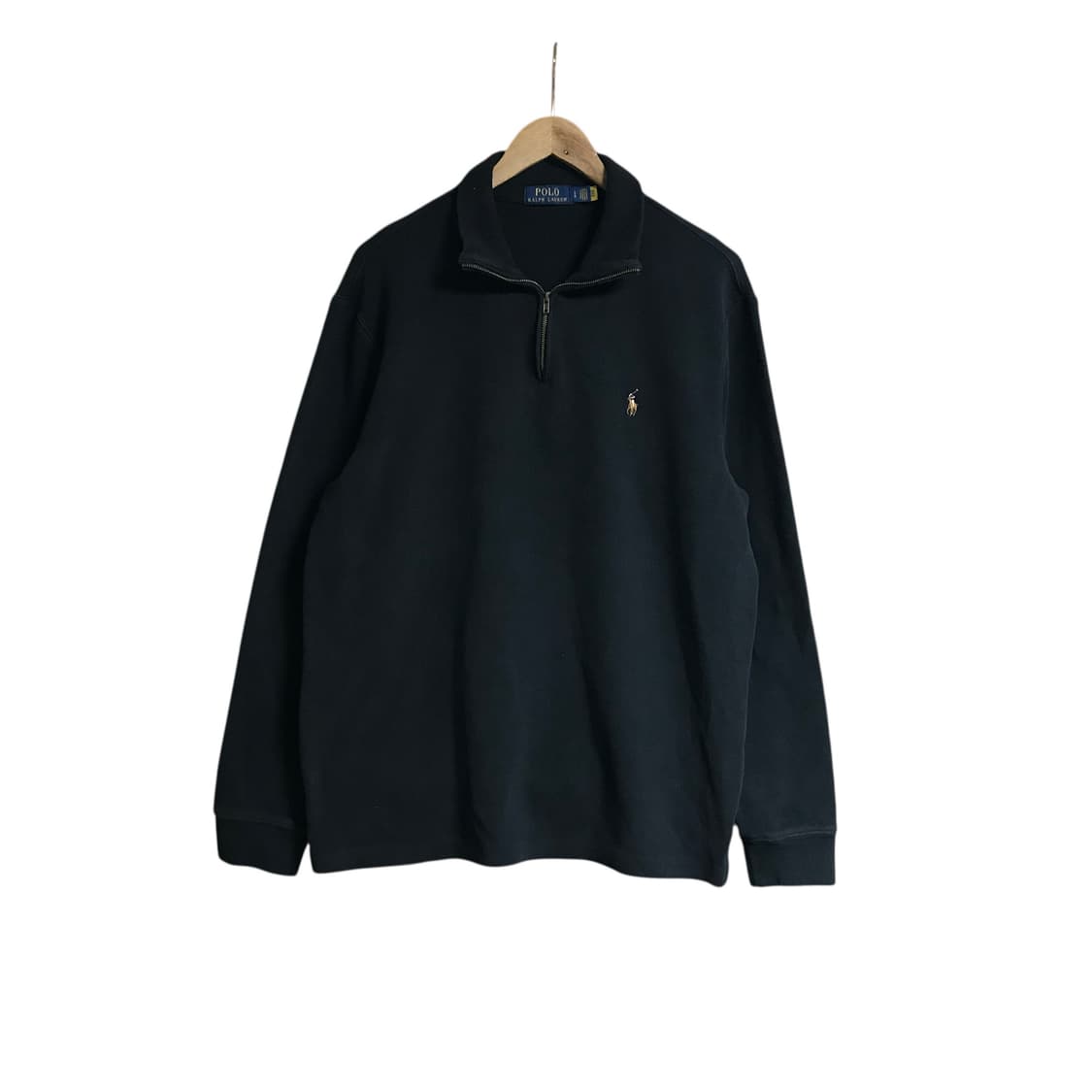 폴로 신형라인 큐알정품 검정 면코튼 반집업 상품이미지2