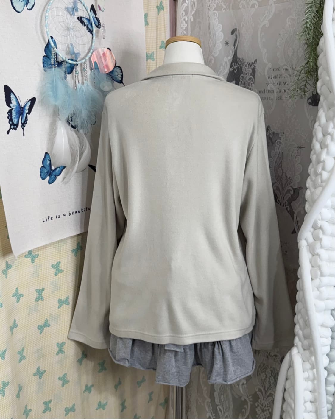 베이지 버튼 카라 티셔츠 상품이미지6