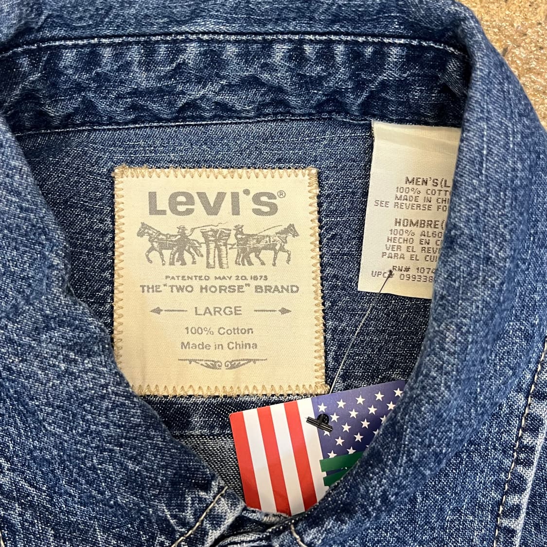 미국 빈티지 리바이스 데님 셔츠 남방 상품이미지4