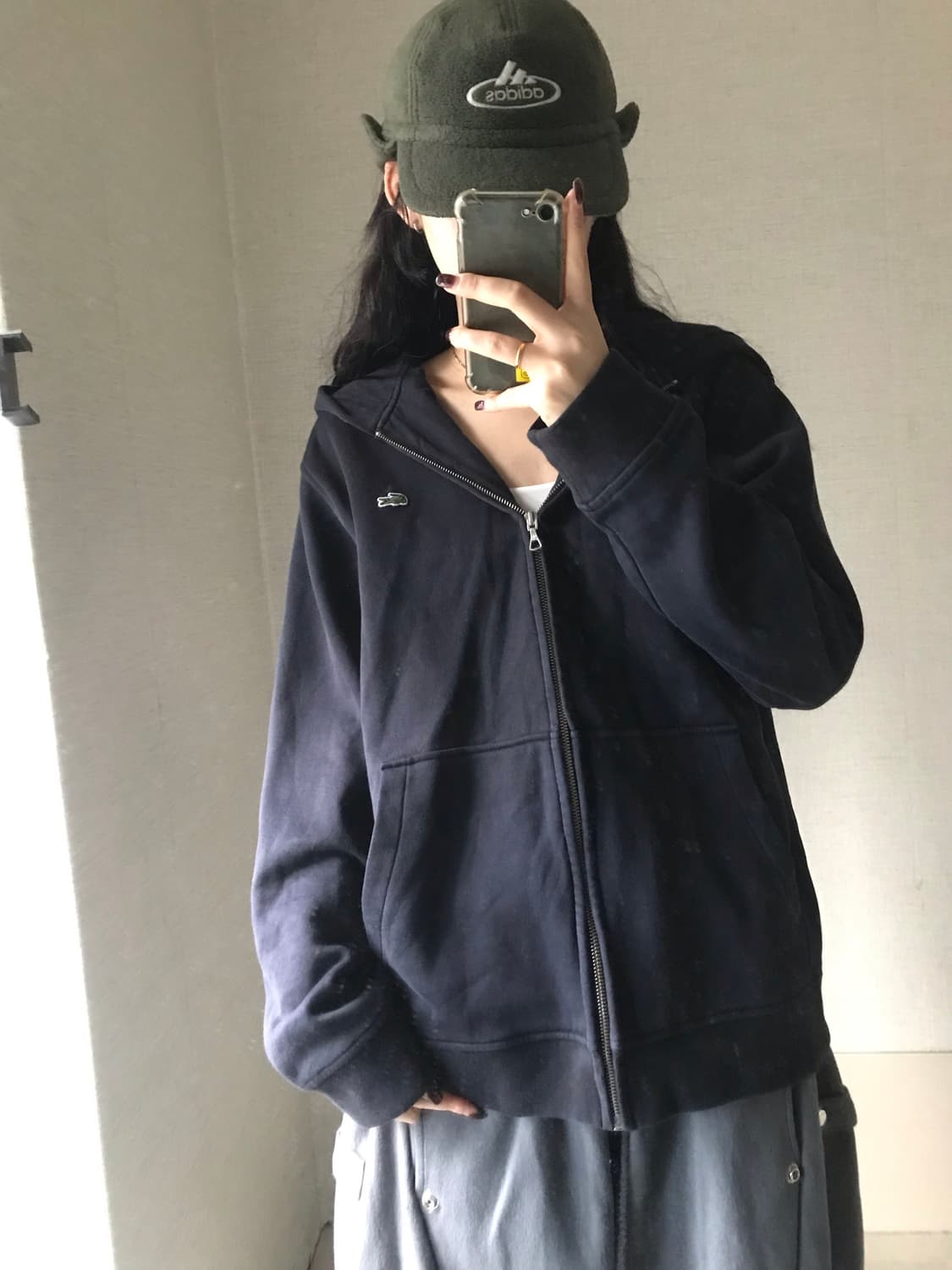 라코스테 블랙 후드집업 상품이미지4