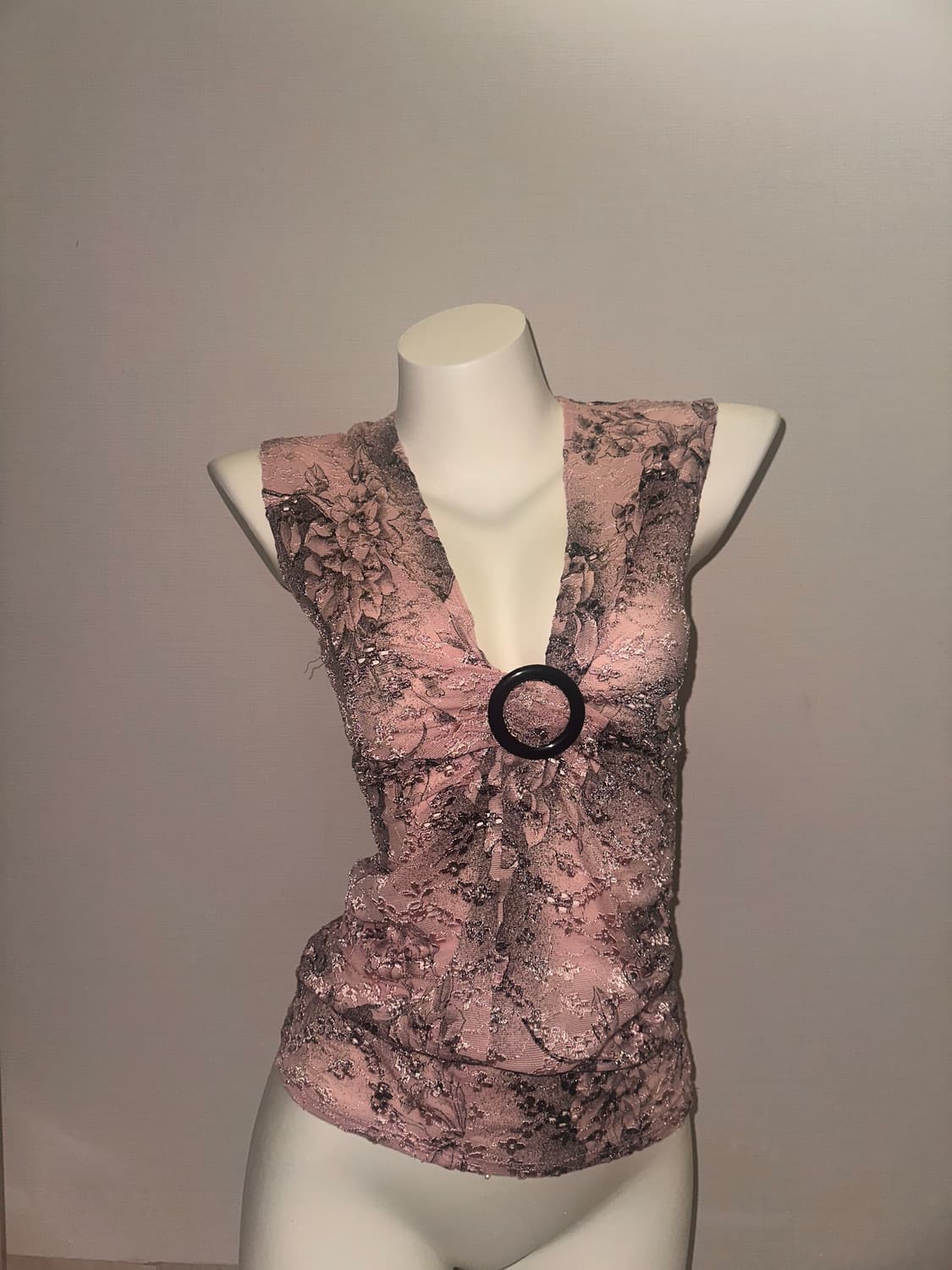 오리엔탈 페어리코어 핑크 실버 슬리브리스  상품이미지6