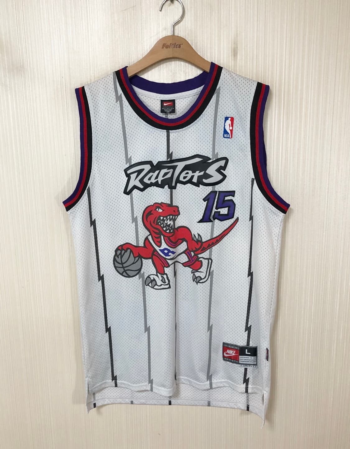 NBA 나이키 98-99시즌 토론토랩터스 유니폼/져지 L #15 빈스카터 상품이미지1