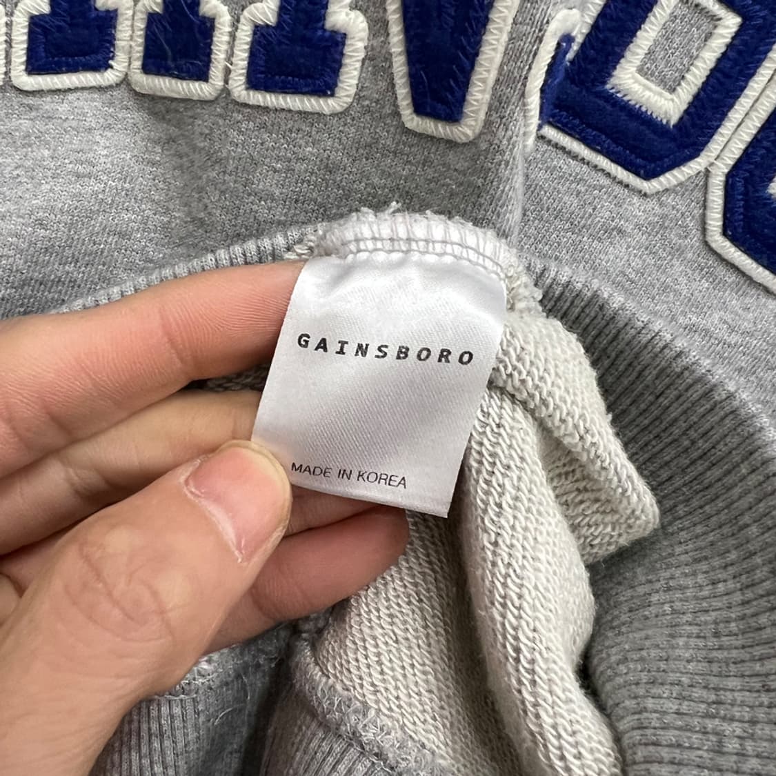 게인스보로 반집업 오버핏 맨투맨 L 상품이미지4