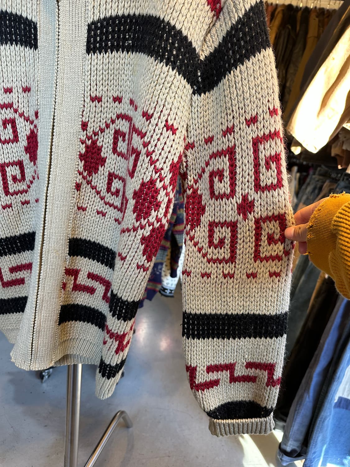 캐나다 헤비 울 코위찬 스웨터 가디건 상품이미지6