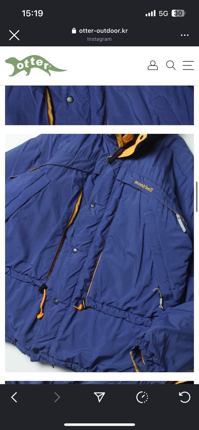 montbell 몽벨 90s p.t.f.e 파카 패딩 자켓 상품이미지3