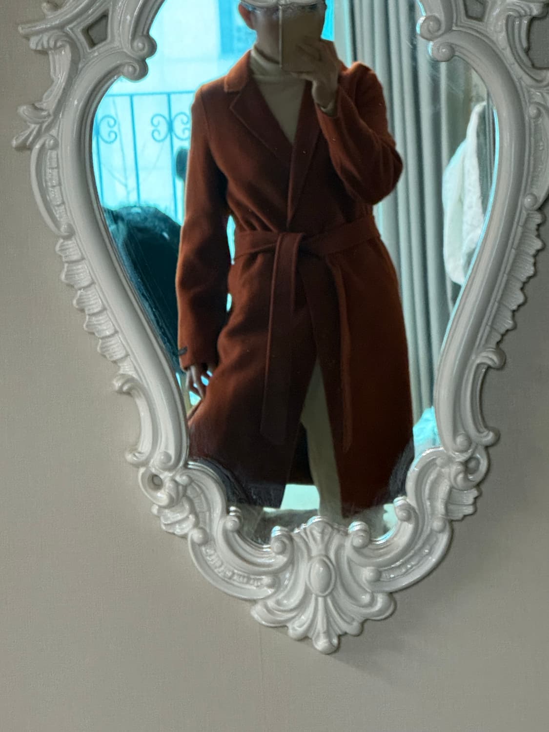 택채 새상품  올리브데 올리브  캐시 블랜드로브코트  55  상품이미지7