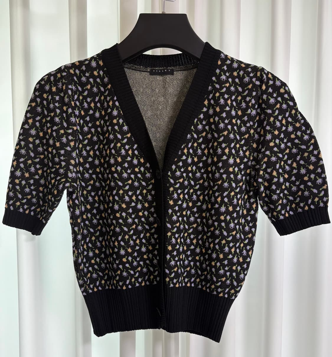 시슬리 플라워 자카드 가디건 상품이미지1