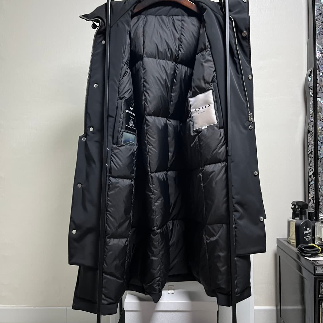 정품 48) 솔리드 옴므 시베리아 구스 이중 지퍼 롱패딩 상품이미지3