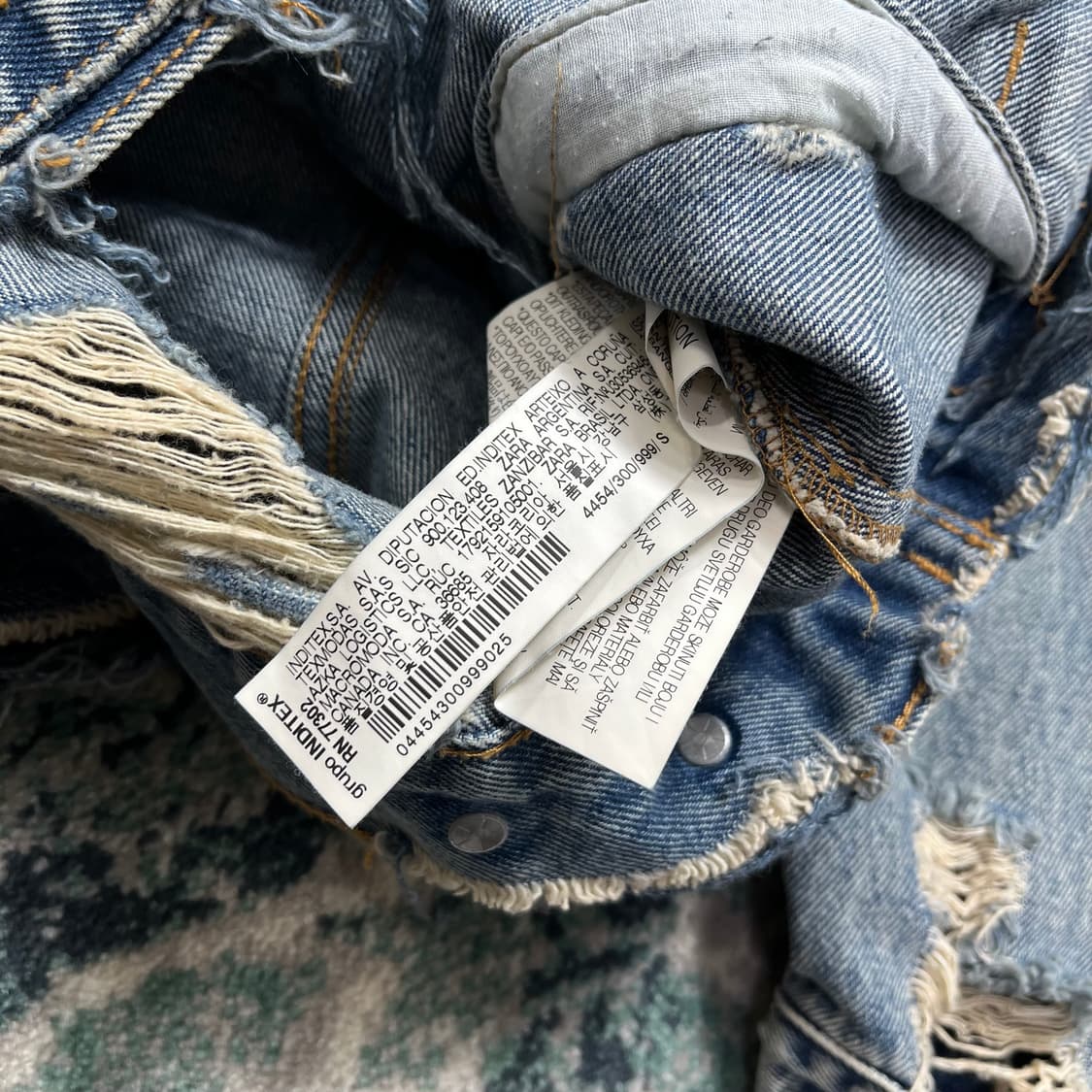 Zara man 자라 빈티지 라운드 데님 자켓 (S) 상품이미지4