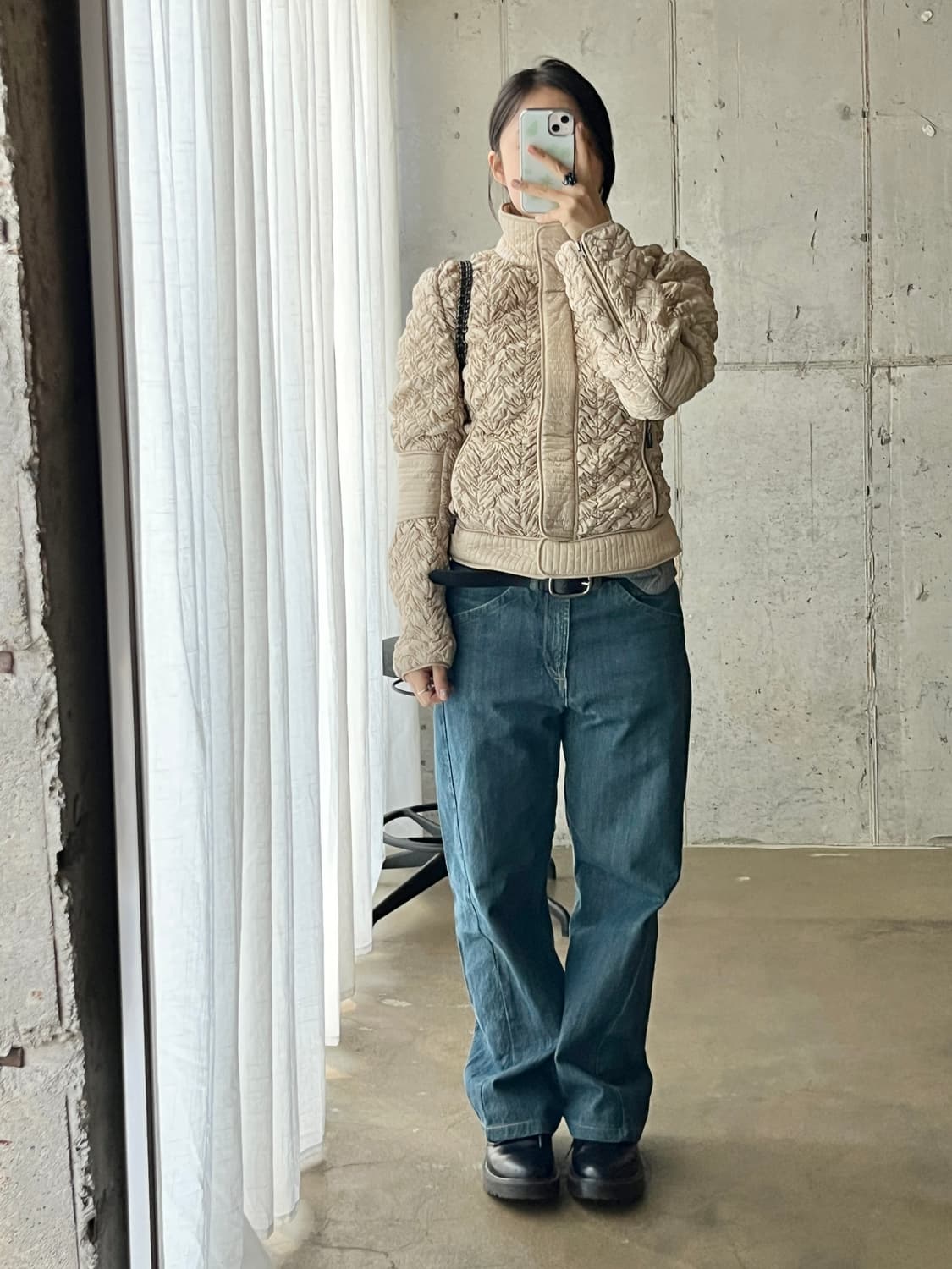 Silolona 퀼티드 봄버 자켓 스킨 상품이미지6