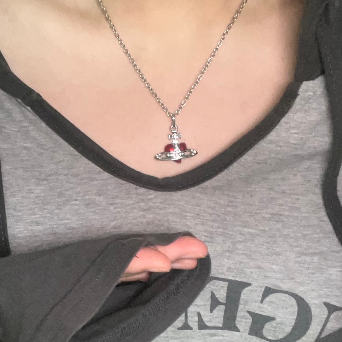 비비안웨스트우드 디아망떼 레드 목걸이 상품이미지7