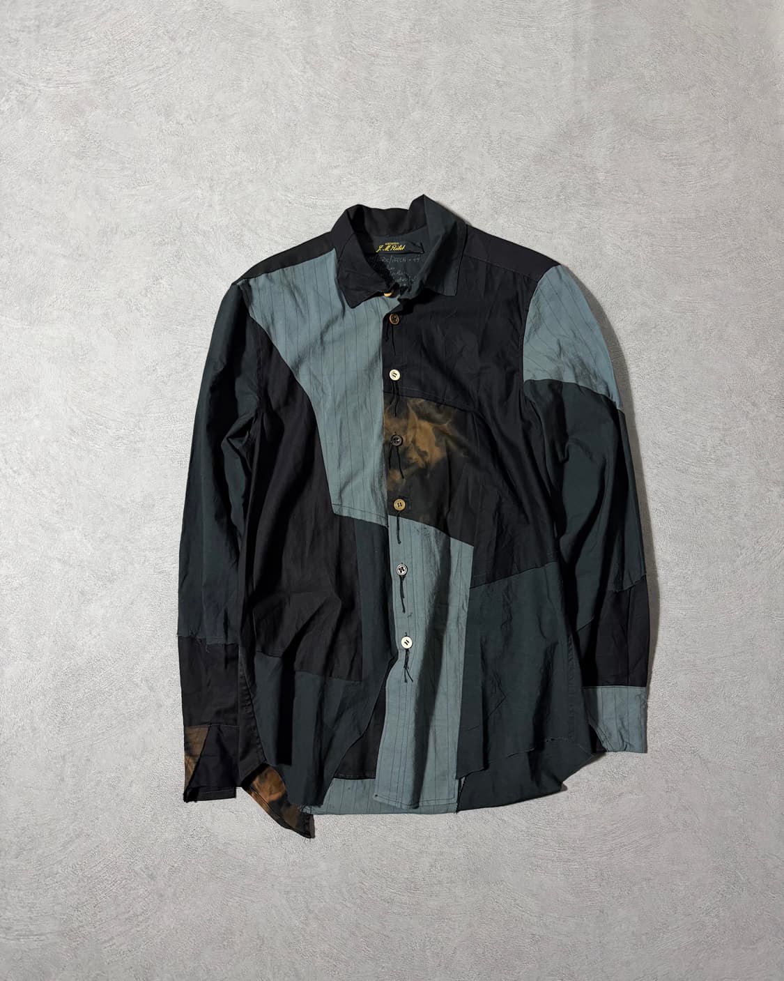 Archivio J.M. Ribot Dark Patchwork Shirt 상품이미지1