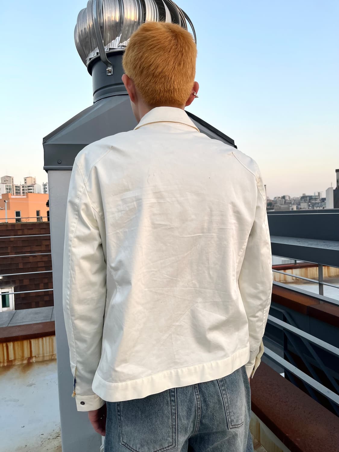 White Pocket Trucker Jacket 상품이미지3