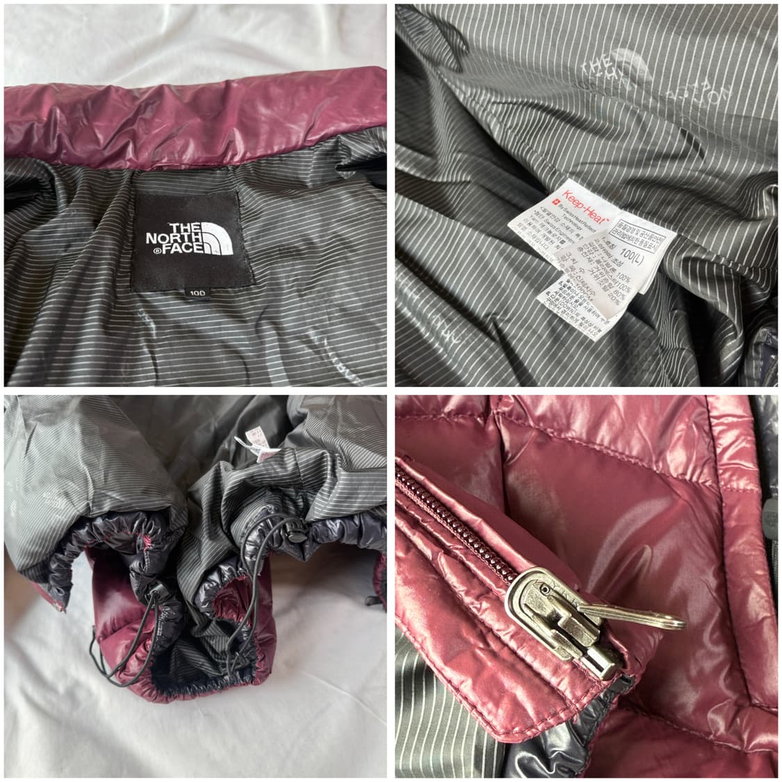 노스페이스 버건디 아콘카구아 경량패딩 (L-XL) 고프코어 상품이미지8