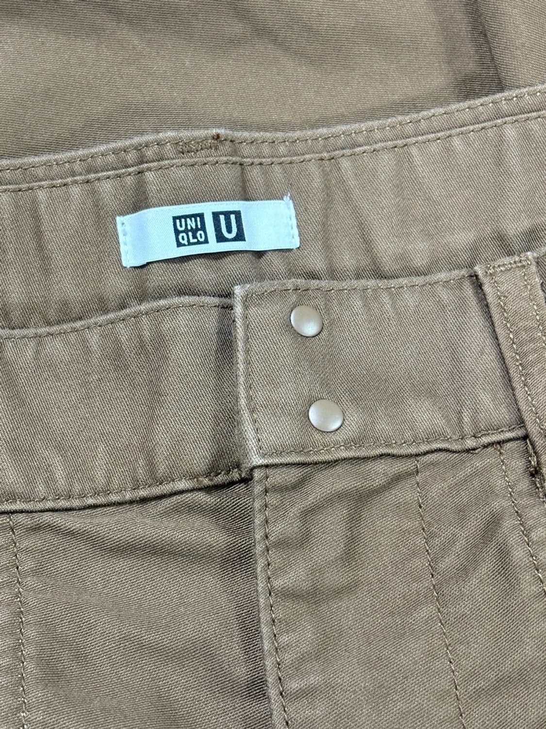 유니클로U 브라운 와이드핏 워크팬츠 상품이미지3