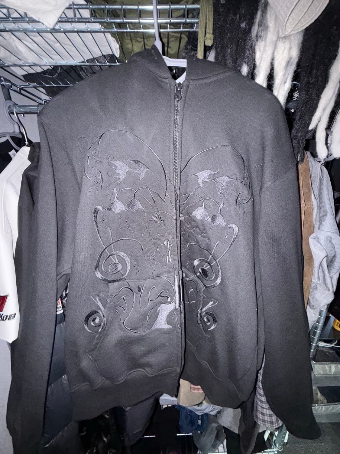 FORGET ME NOT HOODIE ZIP BLACK 상품이미지1