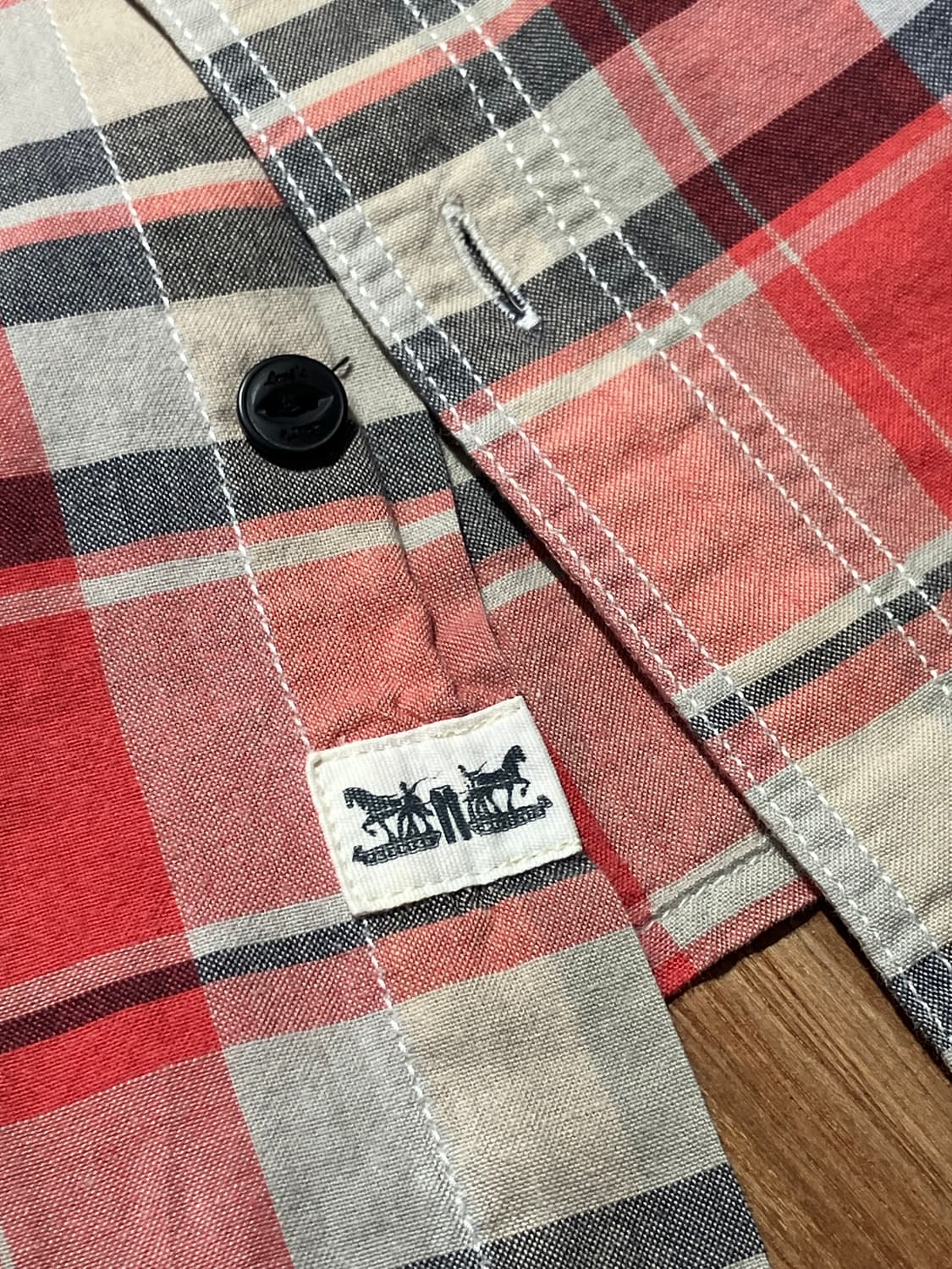 Levi’s 레드 체크 반팔 셔츠 상품이미지9