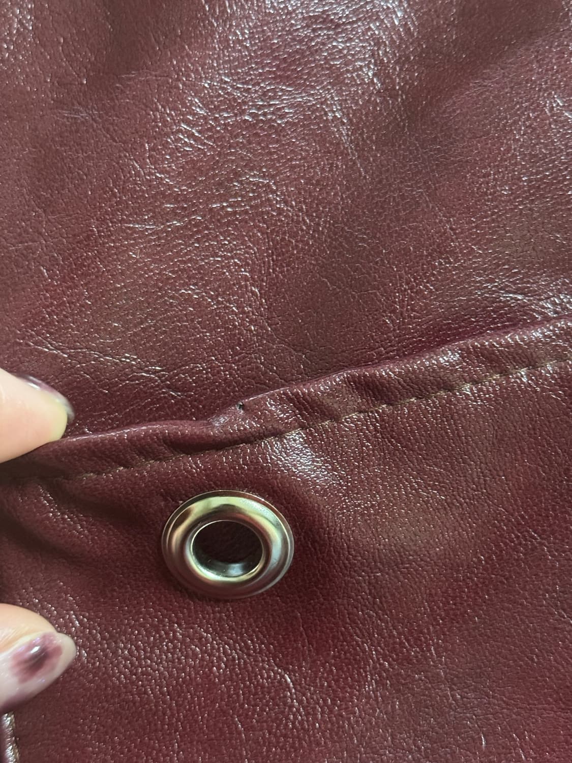 뎁크 아일렛 레더 백 와인 상품이미지4