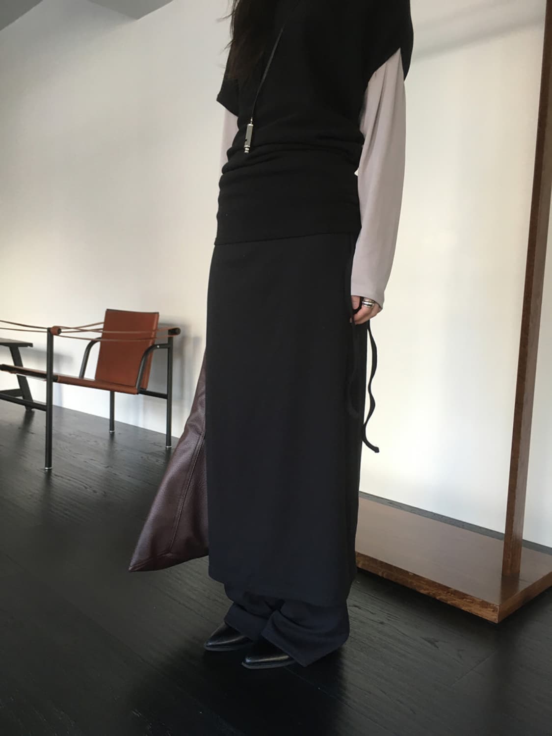 미엔느 mienne 하타 레이어드 롱스커트 상품이미지7