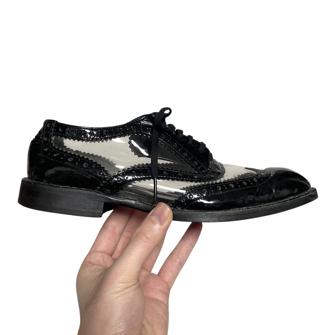 꼼데가르송 pvc 에나멜 윙팁 2007SS 상품이미지8