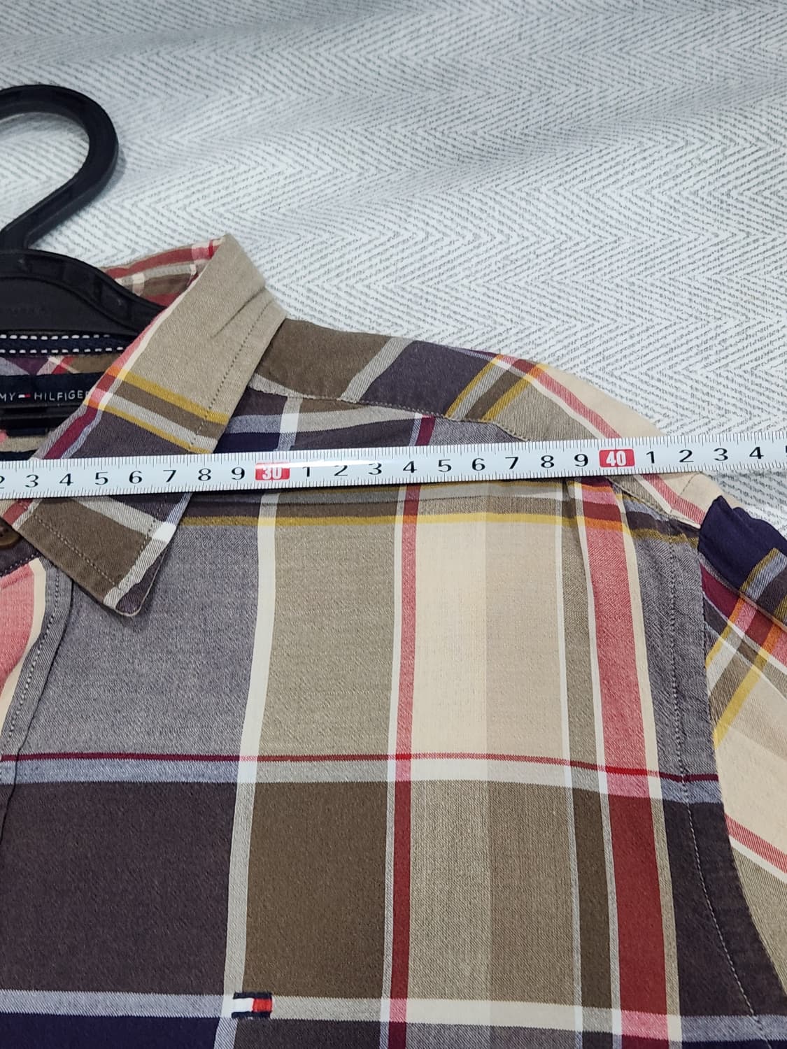 [90-95] 타미힐피거 빈티지핏 체크셔츠 남성 S 90-95 상품이미지9