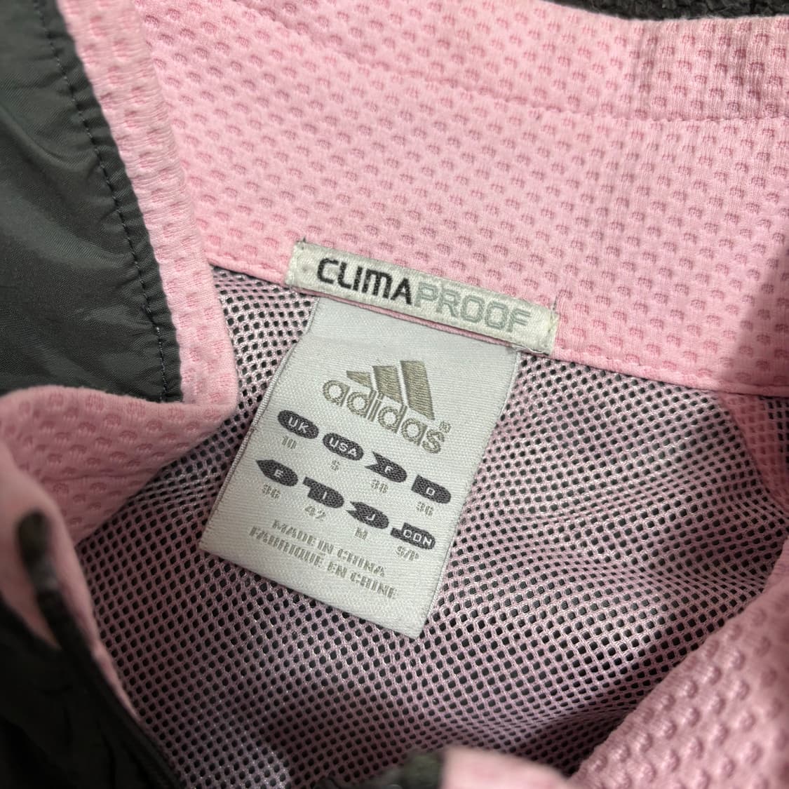 00s 아디다스 차콜 핑크 삼선 스몰로고 바람막이 트랙자켓  상품이미지3