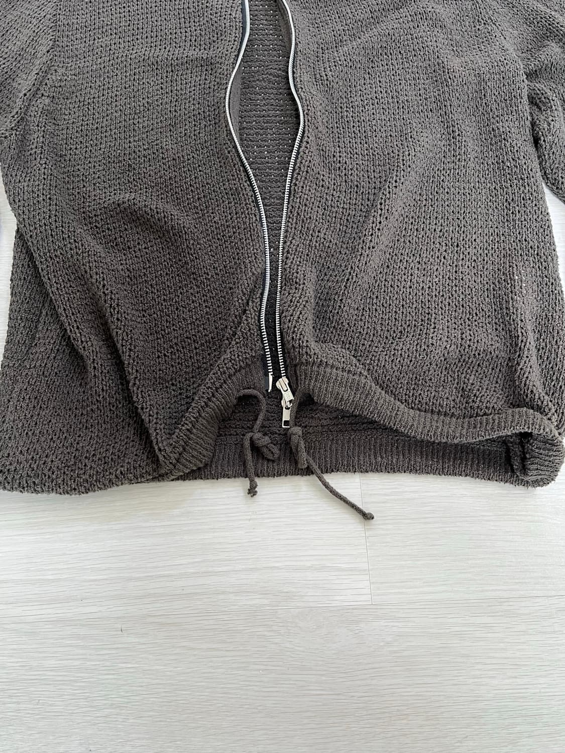 해칭룸 니트 후드집업 상품이미지2