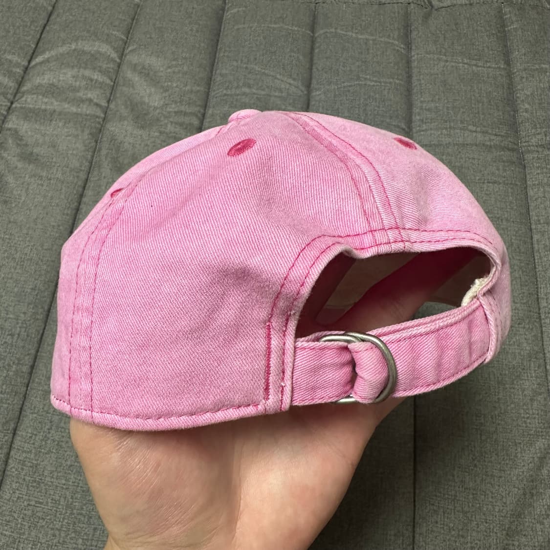 아크네 스튜디오 로고 볼캡 버블핑크 상품이미지3