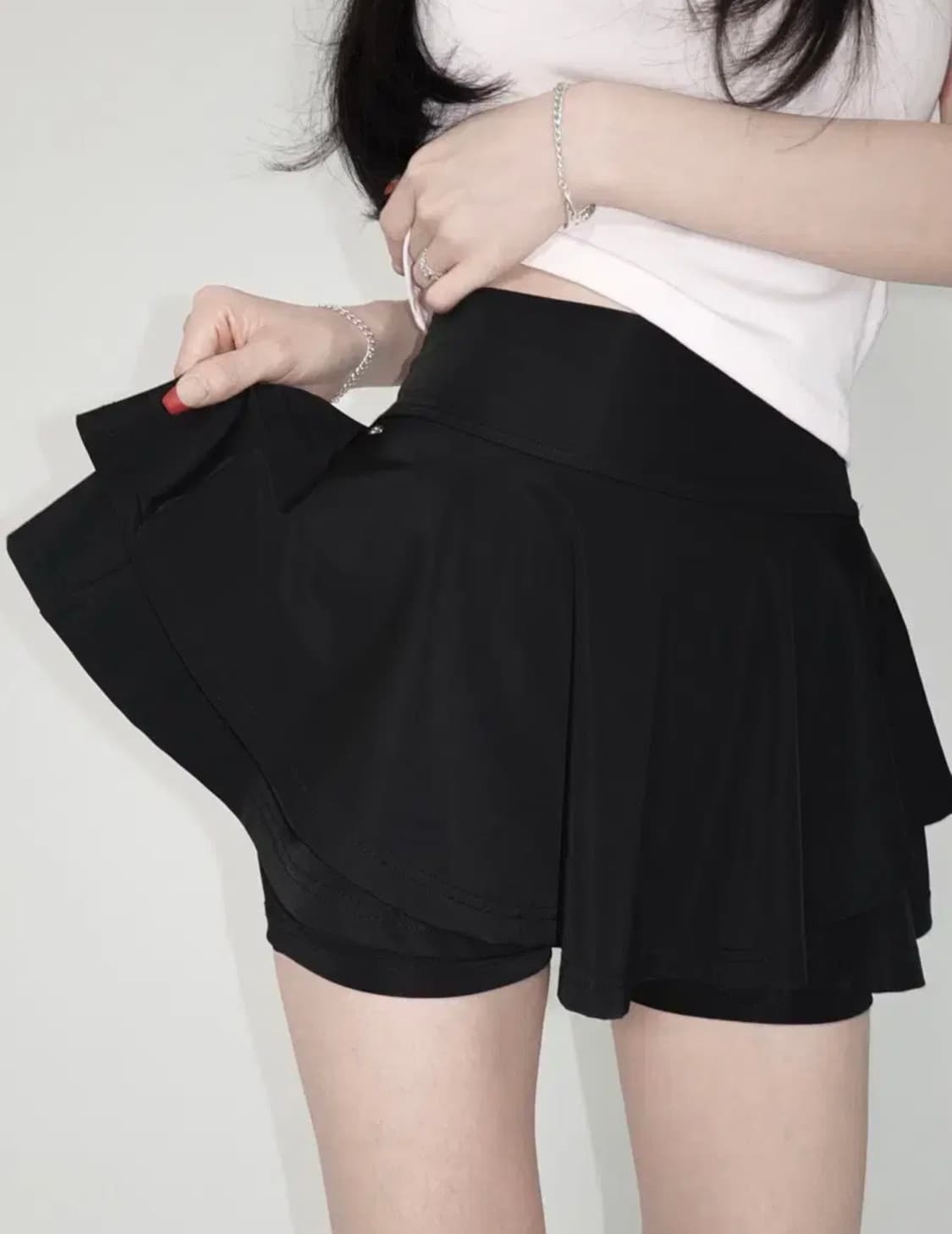 페일제이드 에슬레틱 팬츠 스커트 치마 블랙 S 상품이미지1