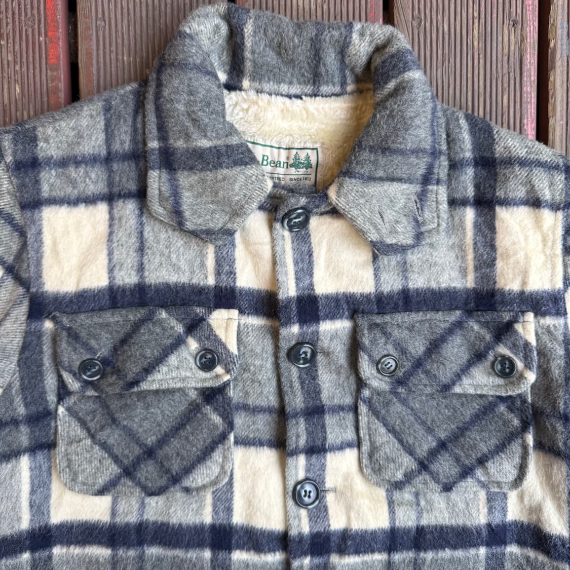 LLBean 양털 울 체크자켓 상품이미지3