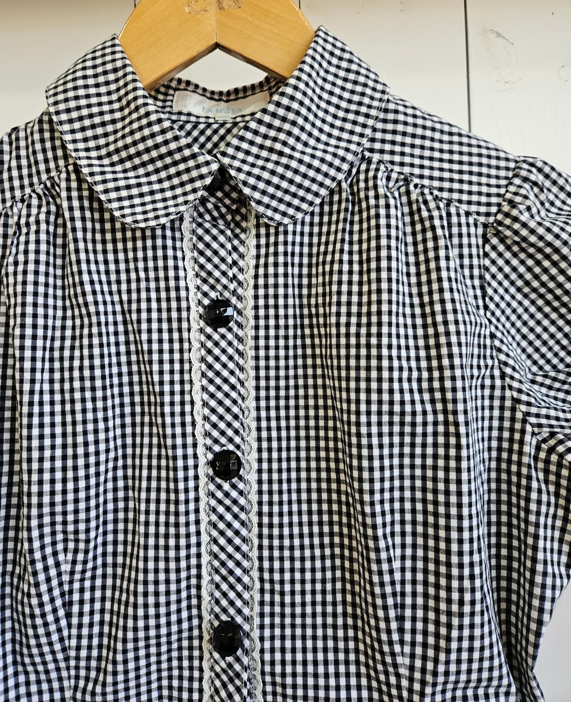 (la Bala) 깅엄 체크 블라우스 상품이미지2