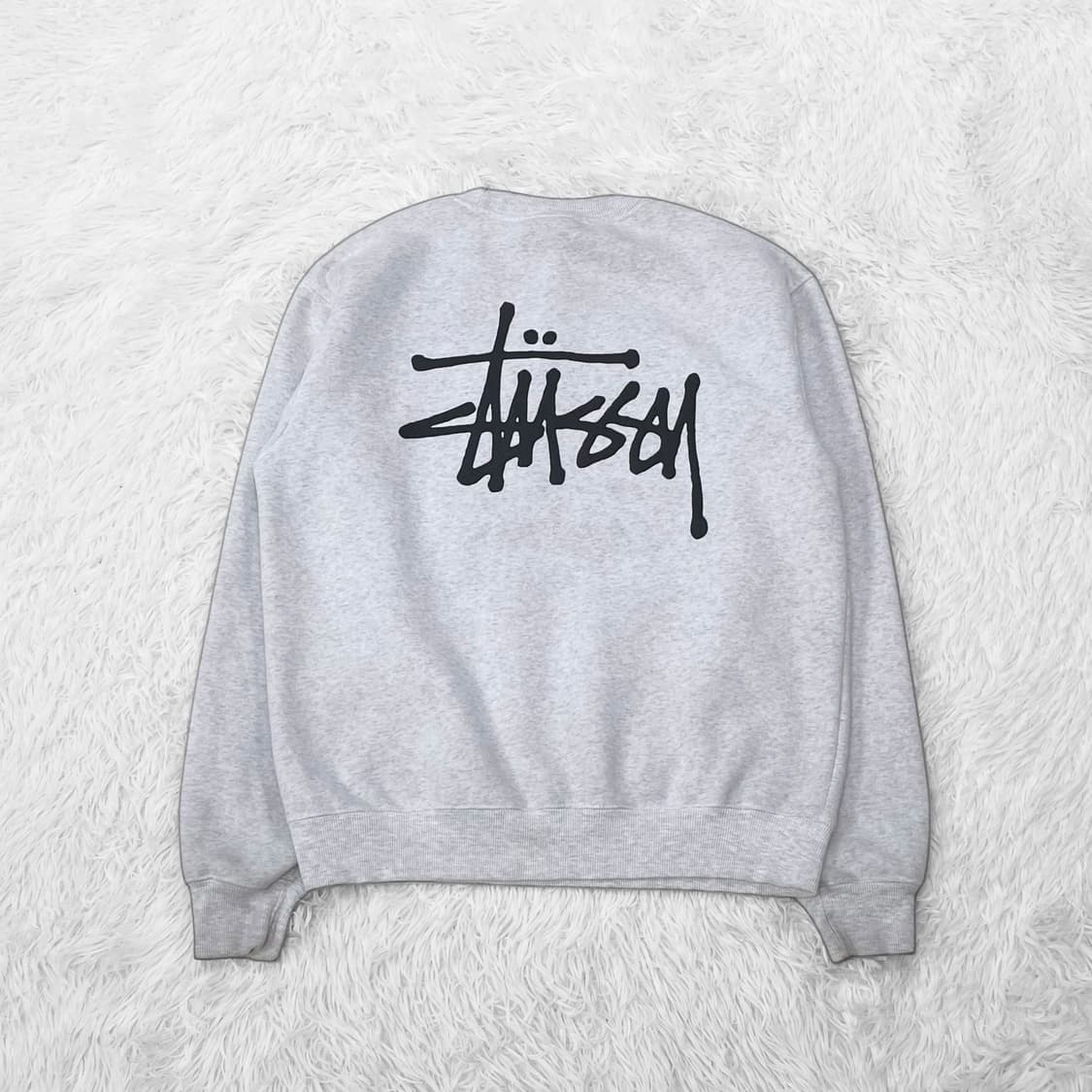 스투시 베이직 로고 크루넥 맨투맨 그레이 상품이미지2