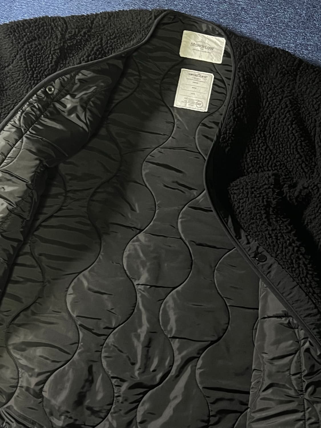 모노플로우 플리스 뽀글이 가디건 상품이미지3